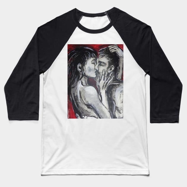 Lovers - Passion Baseball T-Shirt by CarmenT